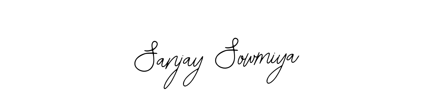 The best way (Bearetta-2O07w) to make a short signature is to pick only two or three words in your name. The name Sanjay Sowmiya include a total of six letters. For converting this name. Sanjay Sowmiya signature style 12 images and pictures png