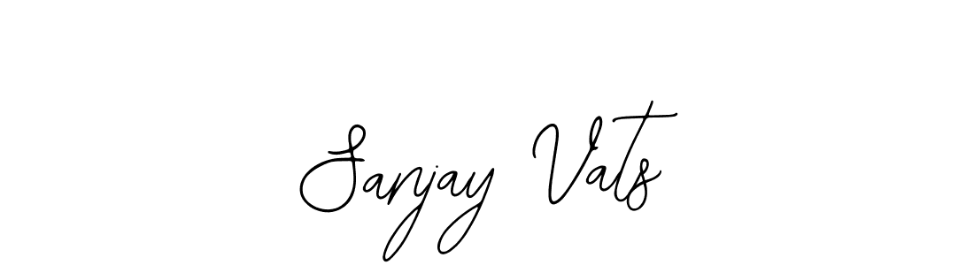 You should practise on your own different ways (Bearetta-2O07w) to write your name (Sanjay Vats) in signature. don't let someone else do it for you. Sanjay Vats signature style 12 images and pictures png