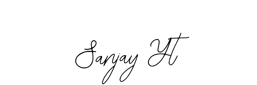 You should practise on your own different ways (Bearetta-2O07w) to write your name (Sanjay Yt) in signature. don't let someone else do it for you. Sanjay Yt signature style 12 images and pictures png