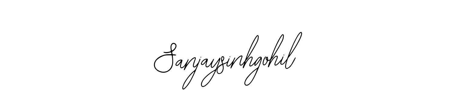 How to make Sanjaysinhgohil name signature. Use Bearetta-2O07w style for creating short signs online. This is the latest handwritten sign. Sanjaysinhgohil signature style 12 images and pictures png
