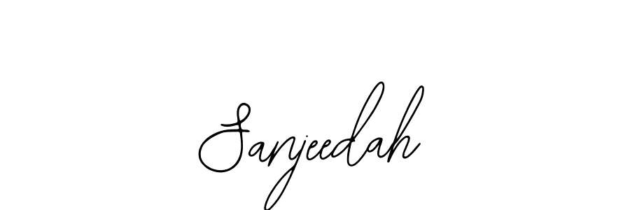 if you are searching for the best signature style for your name Sanjeedah. so please give up your signature search. here we have designed multiple signature styles  using Bearetta-2O07w. Sanjeedah signature style 12 images and pictures png