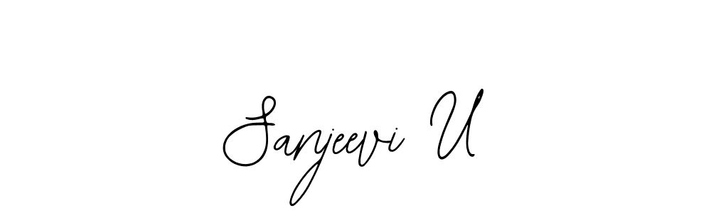 How to Draw Sanjeevi U signature style? Bearetta-2O07w is a latest design signature styles for name Sanjeevi U. Sanjeevi U signature style 12 images and pictures png