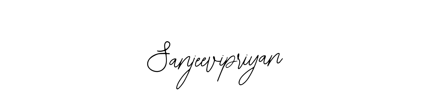 How to make Sanjeevipriyan name signature. Use Bearetta-2O07w style for creating short signs online. This is the latest handwritten sign. Sanjeevipriyan signature style 12 images and pictures png