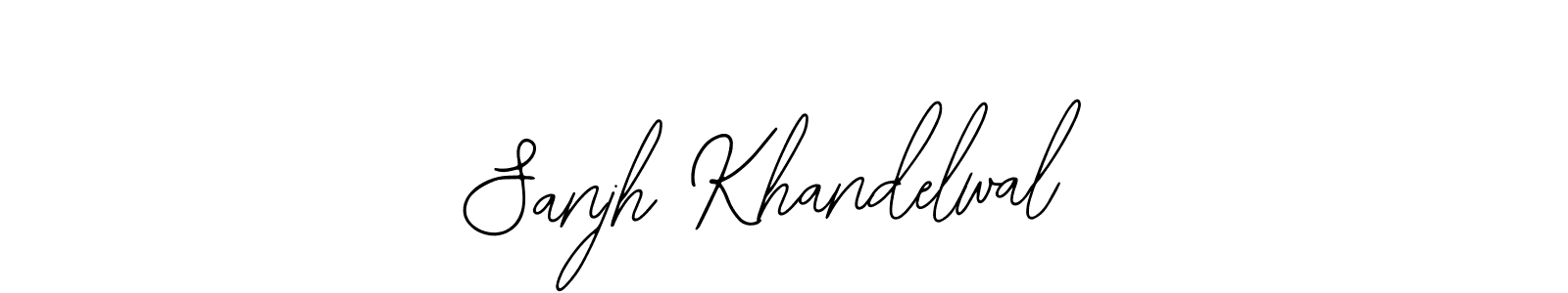 How to make Sanjh Khandelwal name signature. Use Bearetta-2O07w style for creating short signs online. This is the latest handwritten sign. Sanjh Khandelwal signature style 12 images and pictures png