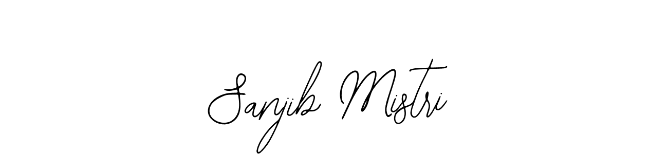 How to make Sanjib Mistri name signature. Use Bearetta-2O07w style for creating short signs online. This is the latest handwritten sign. Sanjib Mistri signature style 12 images and pictures png