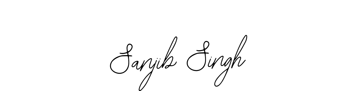 You should practise on your own different ways (Bearetta-2O07w) to write your name (Sanjib Singh) in signature. don't let someone else do it for you. Sanjib Singh signature style 12 images and pictures png
