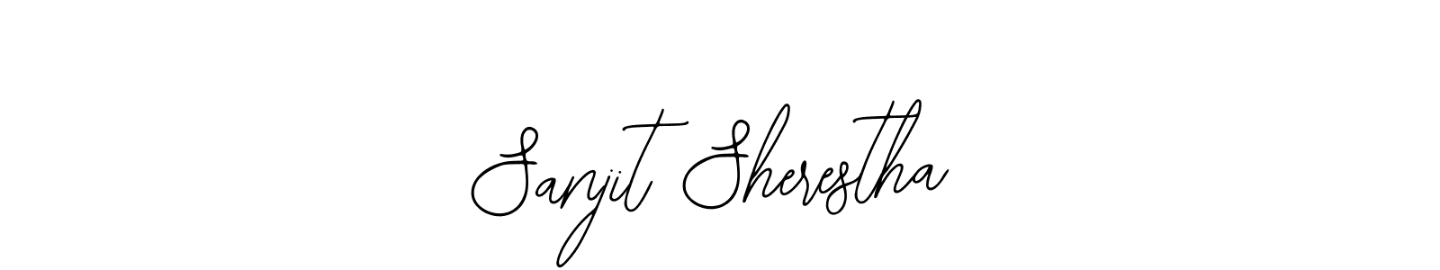 You should practise on your own different ways (Bearetta-2O07w) to write your name (Sanjit Sherestha) in signature. don't let someone else do it for you. Sanjit Sherestha signature style 12 images and pictures png
