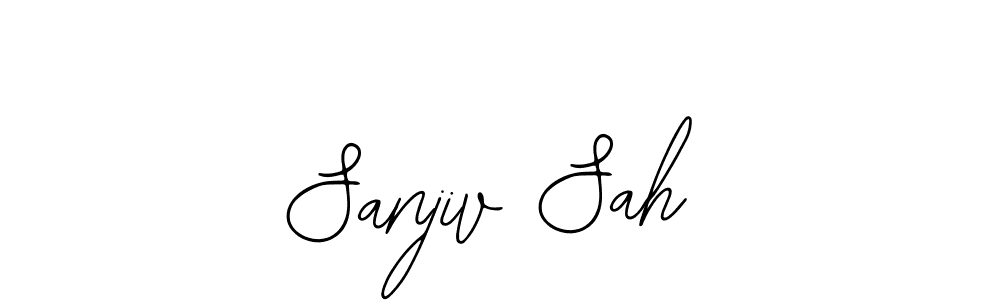 You should practise on your own different ways (Bearetta-2O07w) to write your name (Sanjiv Sah) in signature. don't let someone else do it for you. Sanjiv Sah signature style 12 images and pictures png