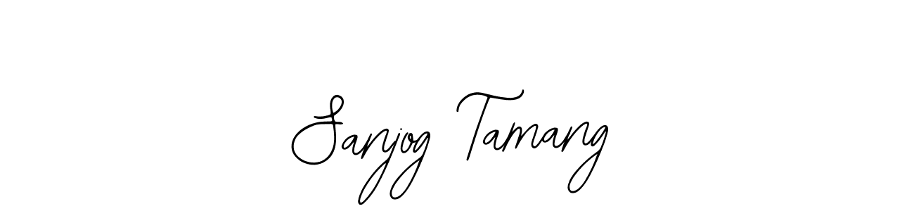 How to make Sanjog Tamang name signature. Use Bearetta-2O07w style for creating short signs online. This is the latest handwritten sign. Sanjog Tamang signature style 12 images and pictures png