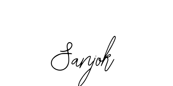 The best way (Bearetta-2O07w) to make a short signature is to pick only two or three words in your name. The name Sanjok include a total of six letters. For converting this name. Sanjok signature style 12 images and pictures png