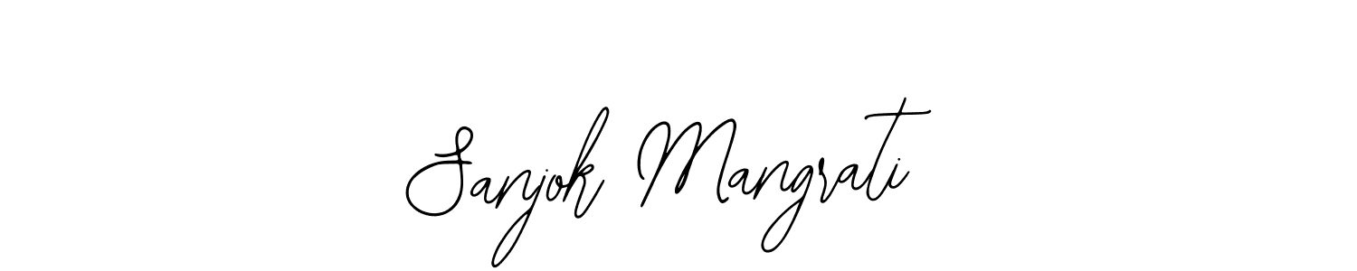 Use a signature maker to create a handwritten signature online. With this signature software, you can design (Bearetta-2O07w) your own signature for name Sanjok Mangrati. Sanjok Mangrati signature style 12 images and pictures png