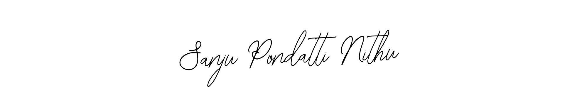 Also You can easily find your signature by using the search form. We will create Sanju Pondatti Nithu name handwritten signature images for you free of cost using Bearetta-2O07w sign style. Sanju Pondatti Nithu signature style 12 images and pictures png