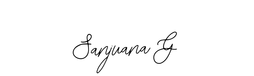 Similarly Bearetta-2O07w is the best handwritten signature design. Signature creator online .You can use it as an online autograph creator for name Sanjuana G. Sanjuana G signature style 12 images and pictures png
