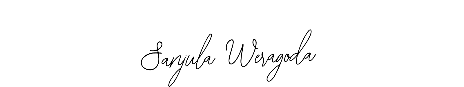 How to make Sanjula Weragoda name signature. Use Bearetta-2O07w style for creating short signs online. This is the latest handwritten sign. Sanjula Weragoda signature style 12 images and pictures png