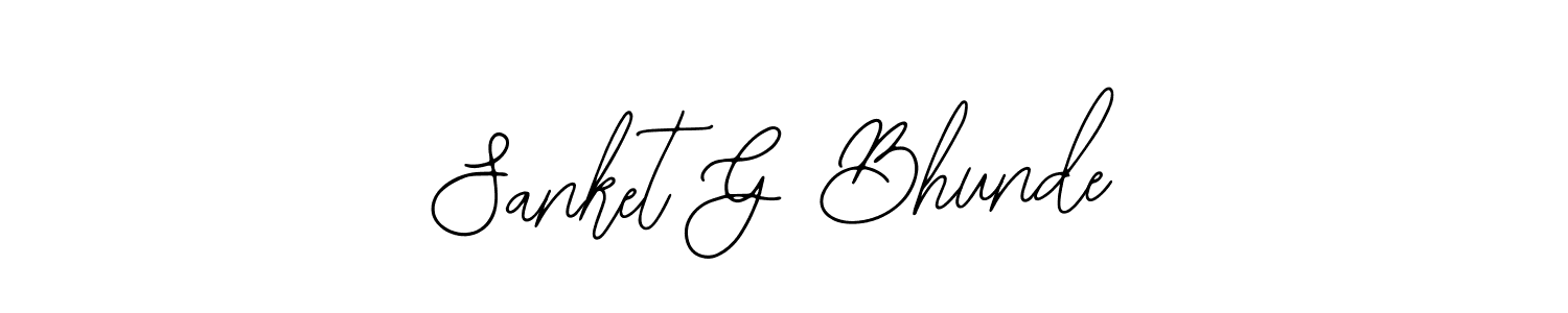 Design your own signature with our free online signature maker. With this signature software, you can create a handwritten (Bearetta-2O07w) signature for name Sanket G Bhunde. Sanket G Bhunde signature style 12 images and pictures png