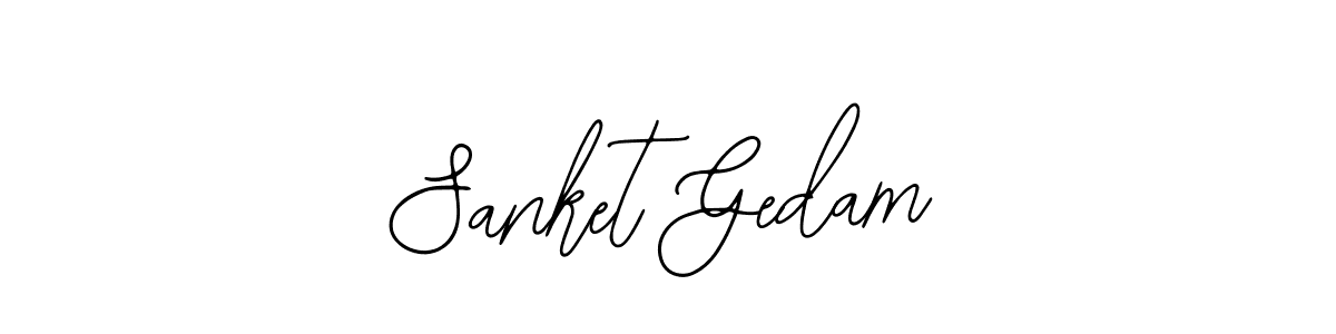 How to make Sanket Gedam name signature. Use Bearetta-2O07w style for creating short signs online. This is the latest handwritten sign. Sanket Gedam signature style 12 images and pictures png