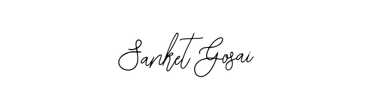 You should practise on your own different ways (Bearetta-2O07w) to write your name (Sanket Gosai) in signature. don't let someone else do it for you. Sanket Gosai signature style 12 images and pictures png