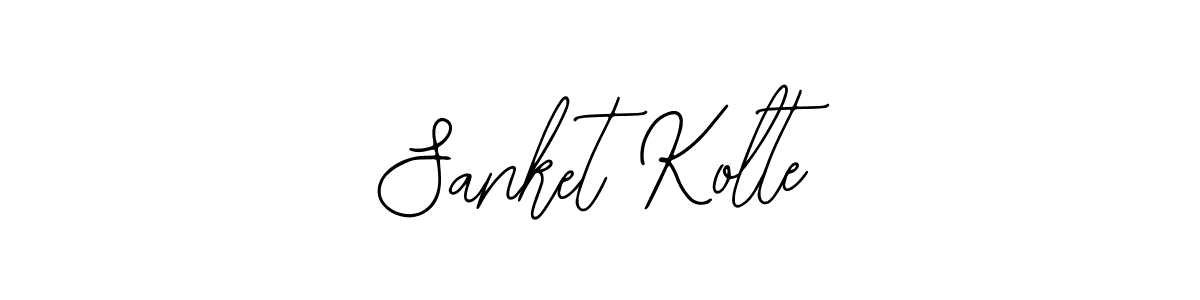 You should practise on your own different ways (Bearetta-2O07w) to write your name (Sanket Kolte) in signature. don't let someone else do it for you. Sanket Kolte signature style 12 images and pictures png