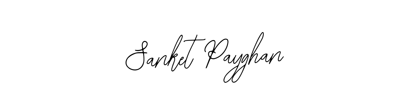 How to make Sanket Payghan name signature. Use Bearetta-2O07w style for creating short signs online. This is the latest handwritten sign. Sanket Payghan signature style 12 images and pictures png