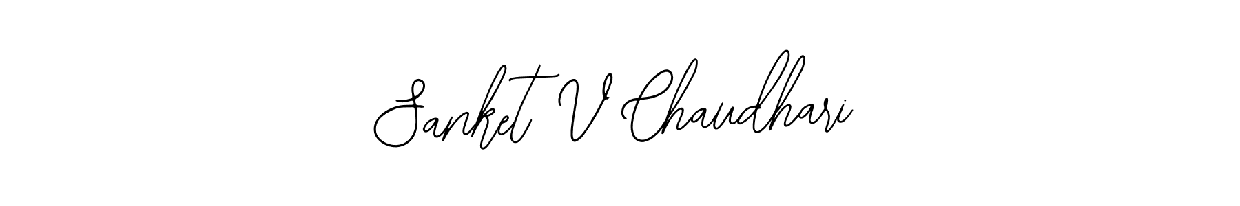 Also You can easily find your signature by using the search form. We will create Sanket V Chaudhari name handwritten signature images for you free of cost using Bearetta-2O07w sign style. Sanket V Chaudhari signature style 12 images and pictures png