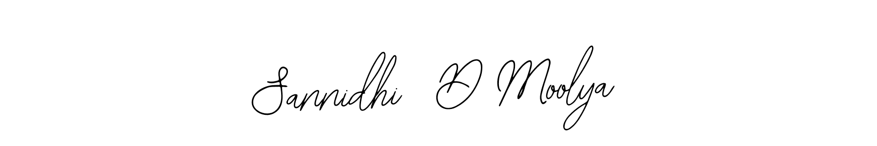 Also You can easily find your signature by using the search form. We will create Sannidhi  D Moolya name handwritten signature images for you free of cost using Bearetta-2O07w sign style. Sannidhi  D Moolya signature style 12 images and pictures png