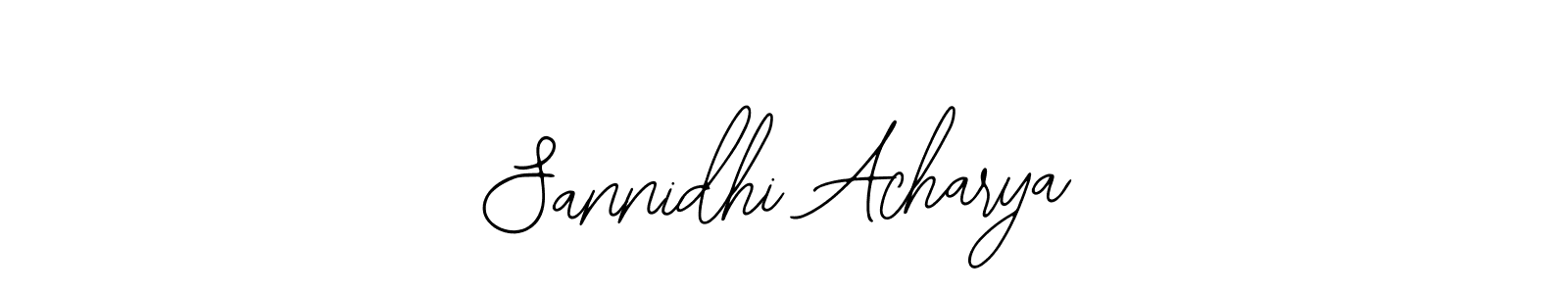 How to make Sannidhi Acharya signature? Bearetta-2O07w is a professional autograph style. Create handwritten signature for Sannidhi Acharya name. Sannidhi Acharya signature style 12 images and pictures png