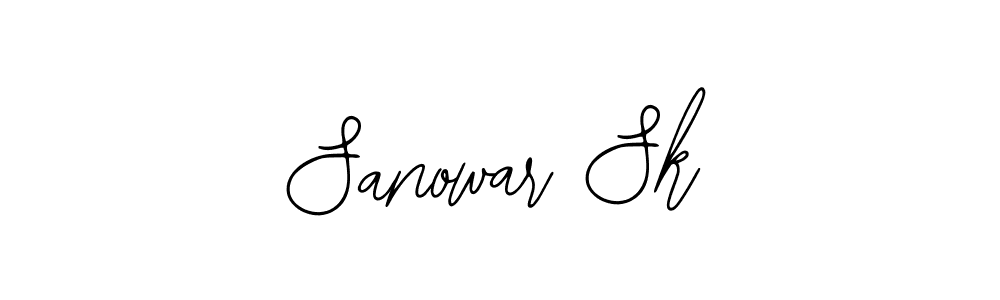 How to make Sanowar Sk name signature. Use Bearetta-2O07w style for creating short signs online. This is the latest handwritten sign. Sanowar Sk signature style 12 images and pictures png