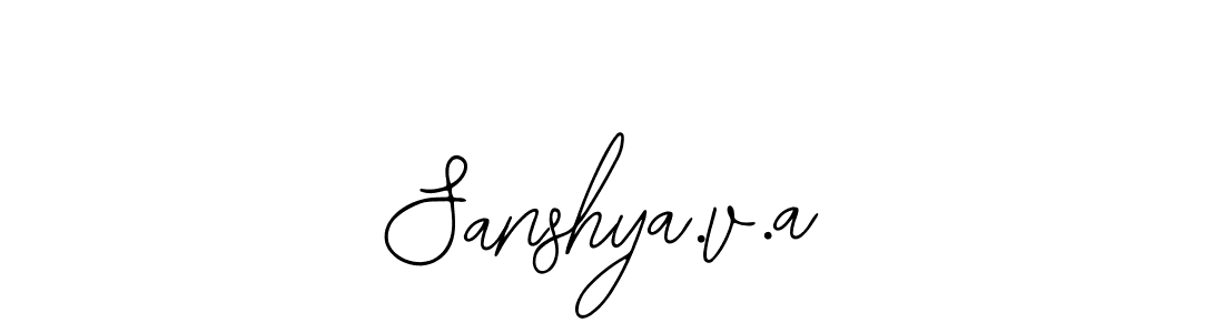 How to make Sanshya.v.a signature? Bearetta-2O07w is a professional autograph style. Create handwritten signature for Sanshya.v.a name. Sanshya.v.a signature style 12 images and pictures png