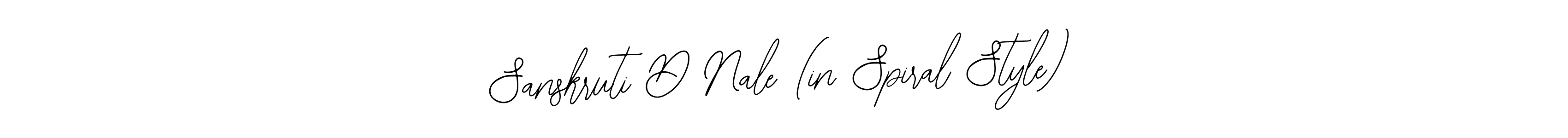 How to make Sanskruti D Nale (in Spiral Style) name signature. Use Bearetta-2O07w style for creating short signs online. This is the latest handwritten sign. Sanskruti D Nale (in Spiral Style) signature style 12 images and pictures png