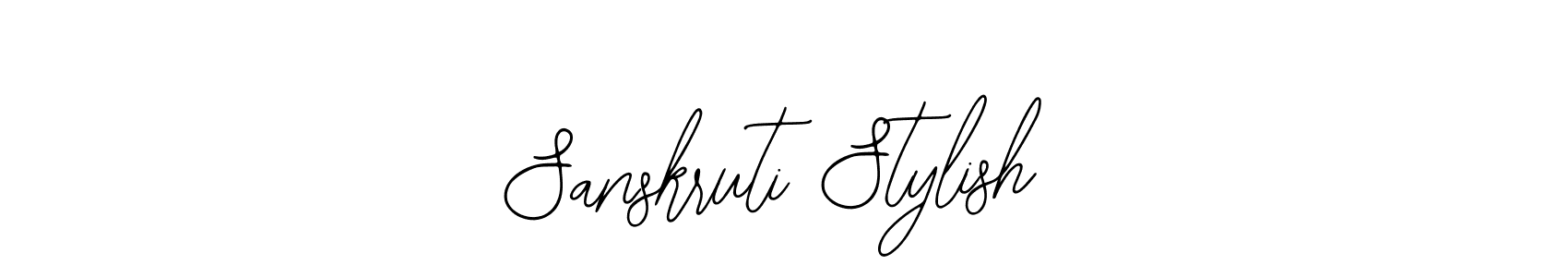 How to make Sanskruti Stylish name signature. Use Bearetta-2O07w style for creating short signs online. This is the latest handwritten sign. Sanskruti Stylish signature style 12 images and pictures png