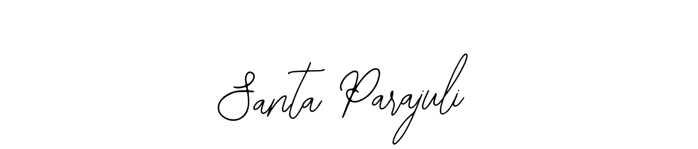 Use a signature maker to create a handwritten signature online. With this signature software, you can design (Bearetta-2O07w) your own signature for name Santa Parajuli. Santa Parajuli signature style 12 images and pictures png