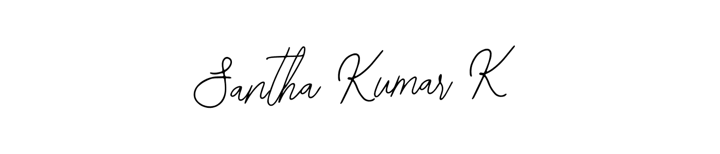 Also we have Santha Kumar K name is the best signature style. Create professional handwritten signature collection using Bearetta-2O07w autograph style. Santha Kumar K signature style 12 images and pictures png