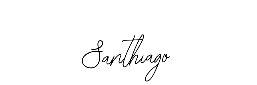 How to make Santhiago name signature. Use Bearetta-2O07w style for creating short signs online. This is the latest handwritten sign. Santhiago signature style 12 images and pictures png