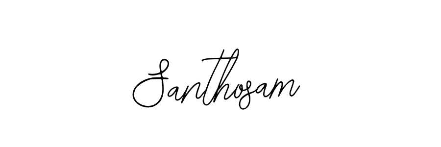 Create a beautiful signature design for name Santhosam. With this signature (Bearetta-2O07w) fonts, you can make a handwritten signature for free. Santhosam signature style 12 images and pictures png