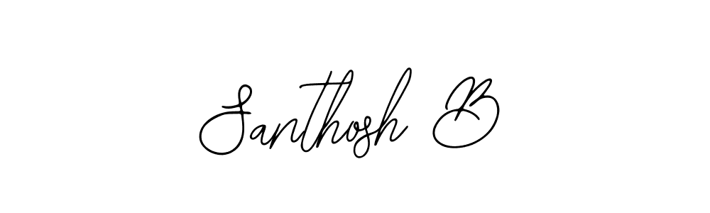 Create a beautiful signature design for name Santhosh B. With this signature (Bearetta-2O07w) fonts, you can make a handwritten signature for free. Santhosh B signature style 12 images and pictures png