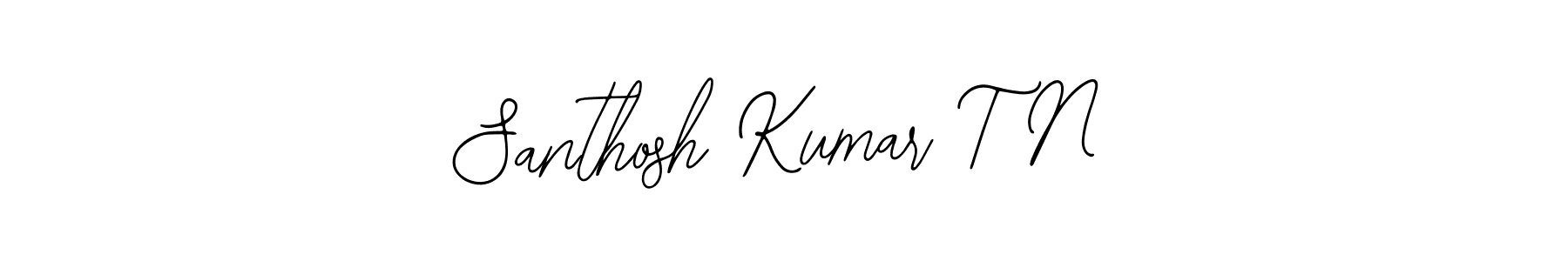 How to make Santhosh Kumar T N name signature. Use Bearetta-2O07w style for creating short signs online. This is the latest handwritten sign. Santhosh Kumar T N signature style 12 images and pictures png