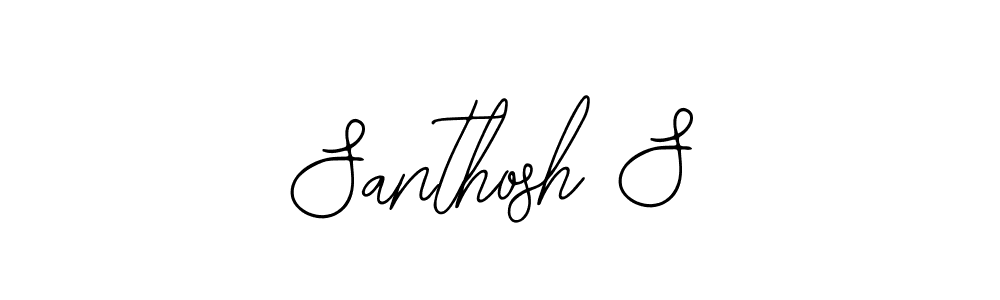 Use a signature maker to create a handwritten signature online. With this signature software, you can design (Bearetta-2O07w) your own signature for name Santhosh S. Santhosh S signature style 12 images and pictures png