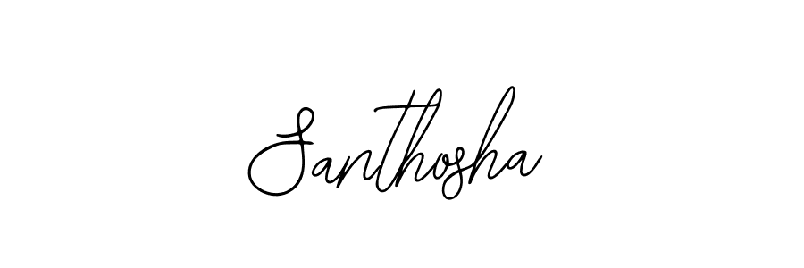 You should practise on your own different ways (Bearetta-2O07w) to write your name (Santhosha) in signature. don't let someone else do it for you. Santhosha signature style 12 images and pictures png