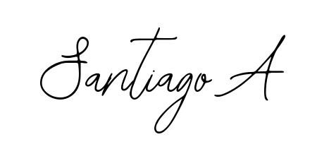Create a personalized artistic stamp with Santiago A in Bearetta-2O07w font. Perfect for visual artists, designers, and influencers. Santiago A signature style 12 images and pictures png