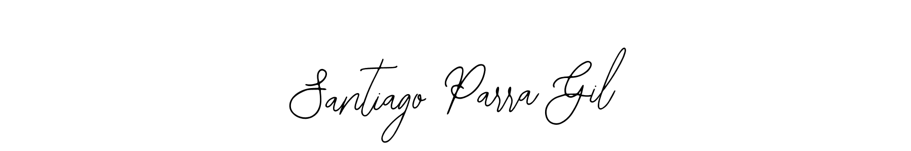 You should practise on your own different ways (Bearetta-2O07w) to write your name (Santiago Parra Gil) in signature. don't let someone else do it for you. Santiago Parra Gil signature style 12 images and pictures png