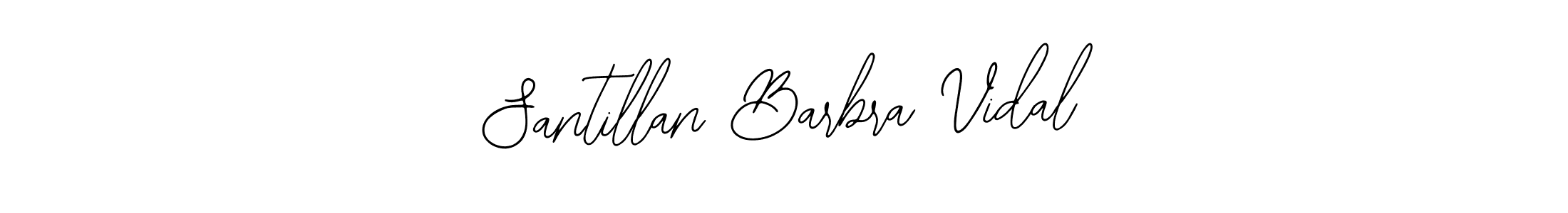 How to make Santillan Barbra Vidal signature? Bearetta-2O07w is a professional autograph style. Create handwritten signature for Santillan Barbra Vidal name. Santillan Barbra Vidal signature style 12 images and pictures png