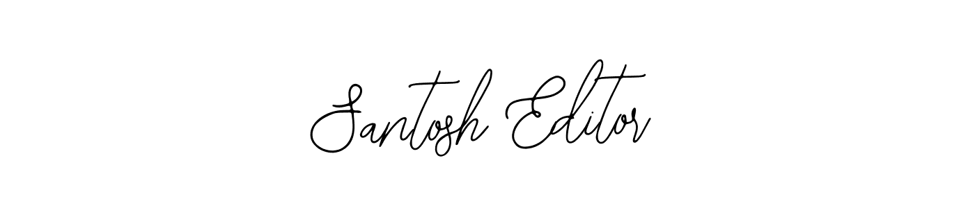 Use a signature maker to create a handwritten signature online. With this signature software, you can design (Bearetta-2O07w) your own signature for name Santosh Editor. Santosh Editor signature style 12 images and pictures png