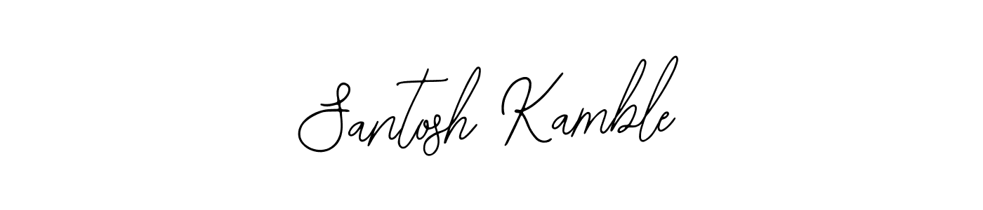 How to make Santosh Kamble name signature. Use Bearetta-2O07w style for creating short signs online. This is the latest handwritten sign. Santosh Kamble signature style 12 images and pictures png