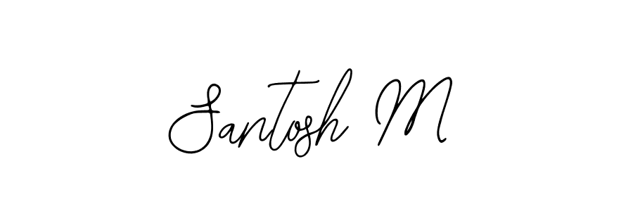 Design your own signature with our free online signature maker. With this signature software, you can create a handwritten (Bearetta-2O07w) signature for name Santosh M. Santosh M signature style 12 images and pictures png