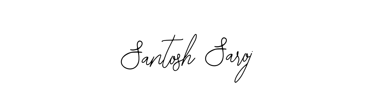 You should practise on your own different ways (Bearetta-2O07w) to write your name (Santosh Saroj) in signature. don't let someone else do it for you. Santosh Saroj signature style 12 images and pictures png