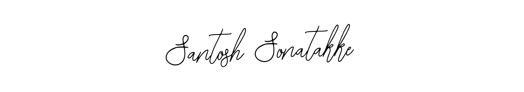 How to make Santosh Sonatakke name signature. Use Bearetta-2O07w style for creating short signs online. This is the latest handwritten sign. Santosh Sonatakke signature style 12 images and pictures png