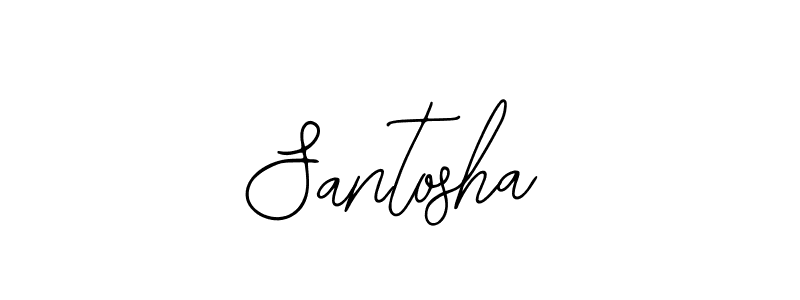 Use a signature maker to create a handwritten signature online. With this signature software, you can design (Bearetta-2O07w) your own signature for name Santosha. Santosha signature style 12 images and pictures png