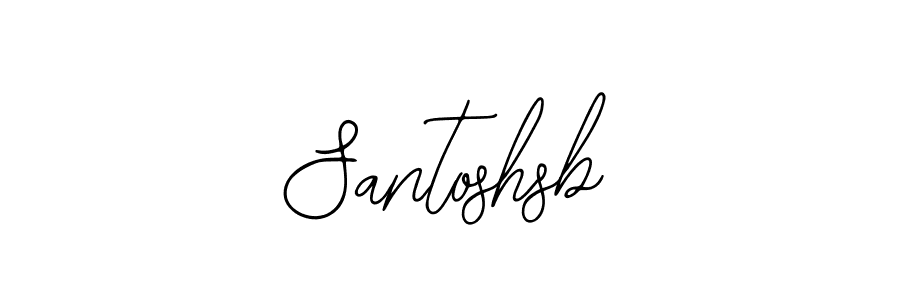 How to make Santoshsb name signature. Use Bearetta-2O07w style for creating short signs online. This is the latest handwritten sign. Santoshsb signature style 12 images and pictures png