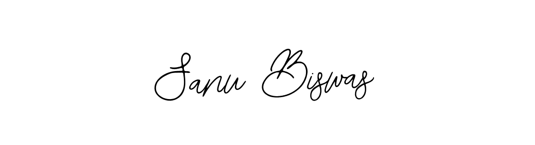 How to make Sanu Biswas name signature. Use Bearetta-2O07w style for creating short signs online. This is the latest handwritten sign. Sanu Biswas signature style 12 images and pictures png