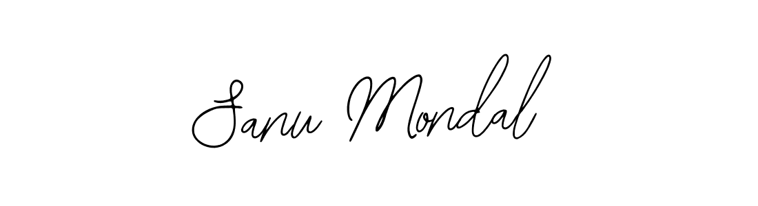 How to make Sanu Mondal name signature. Use Bearetta-2O07w style for creating short signs online. This is the latest handwritten sign. Sanu Mondal signature style 12 images and pictures png